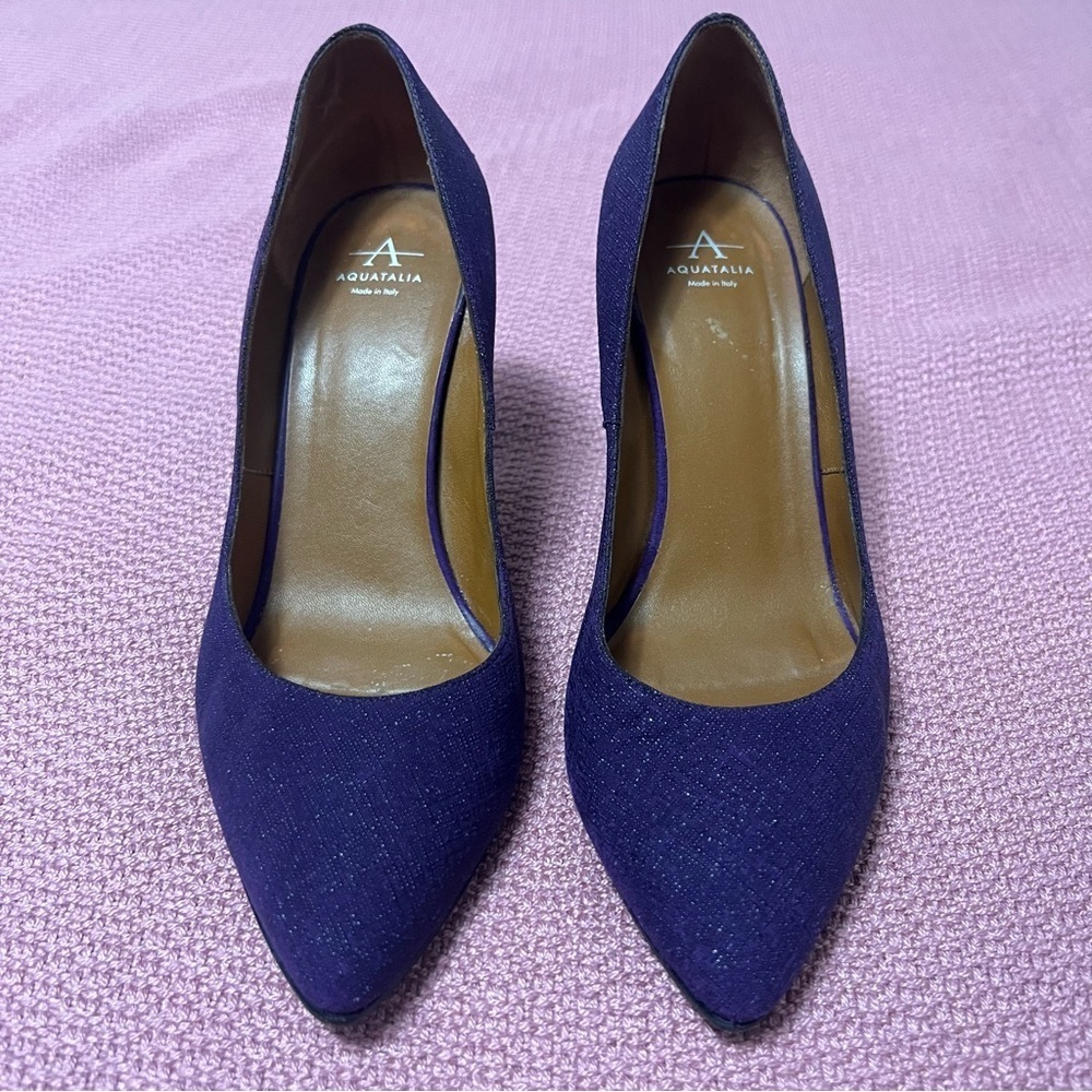 Aquatalia  Heels women’s Size 7.5 Purple shoes evening